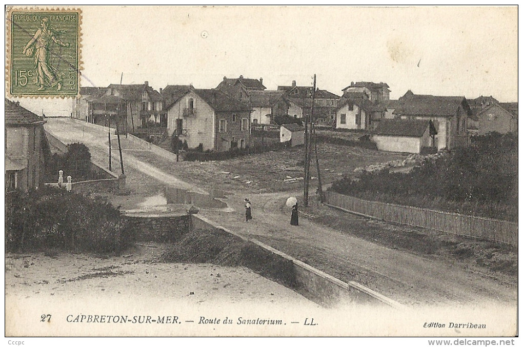 CPA Capbreton sur Mer Route du Sanatorium