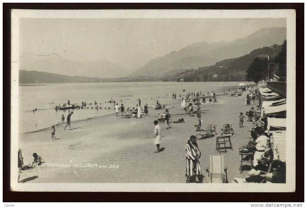 Cpa carte photo d´ Autriche  Carinthie Strandbad Millstatt  am See  V2b