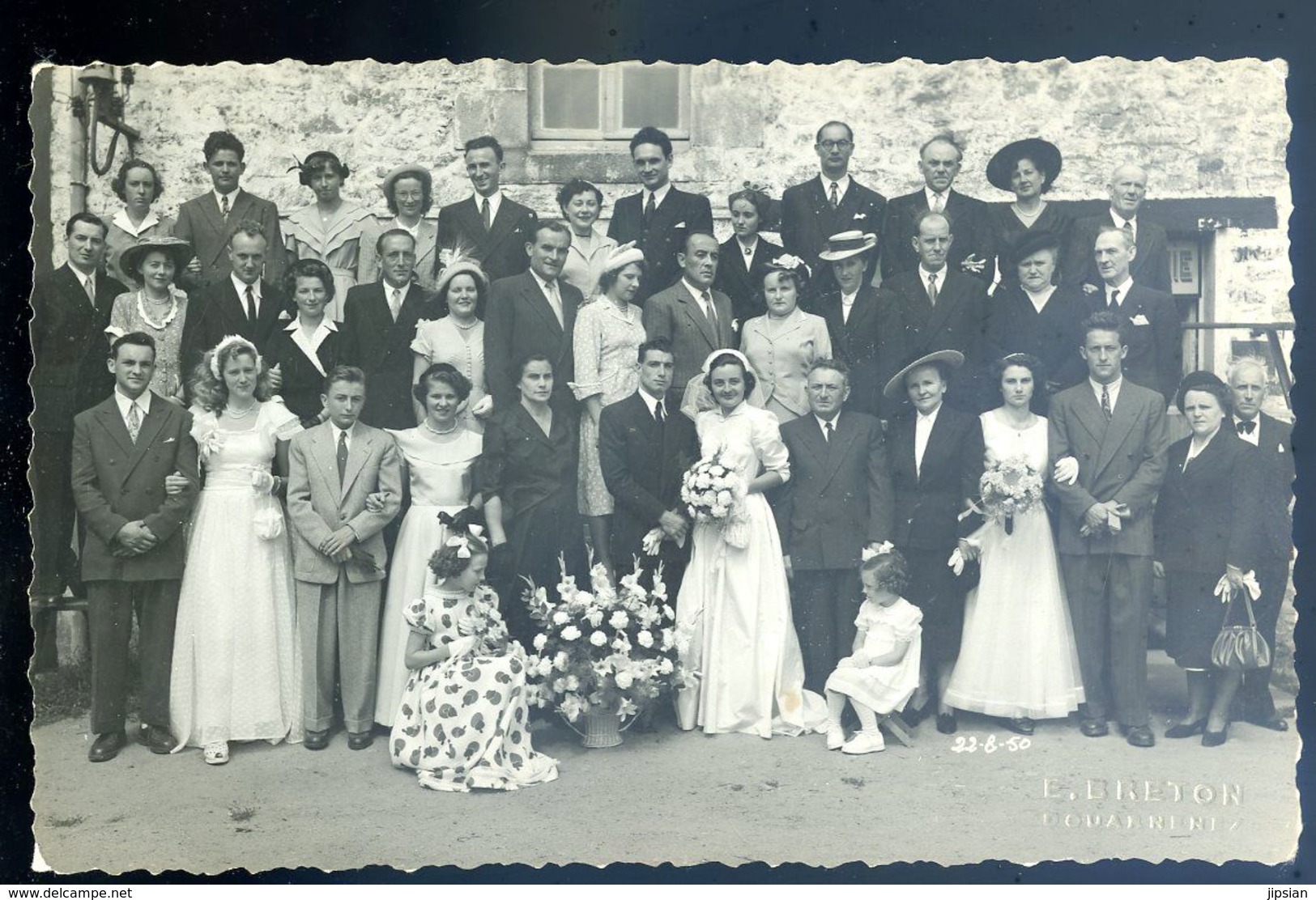 cpa carte photo du 29 mariage photographe E. Breton Douarnenez     AVR20-95