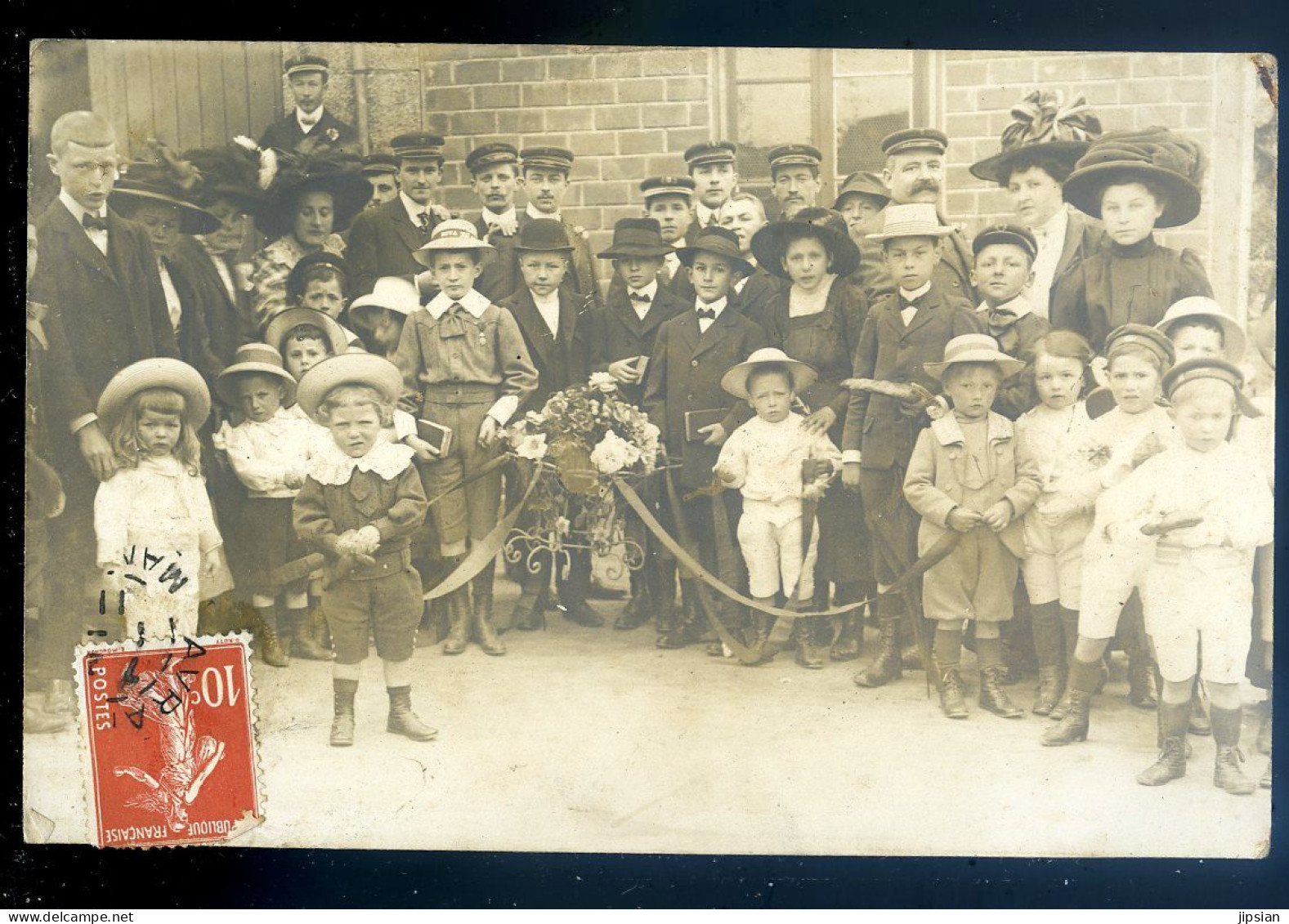 cpa carte photo du 50 Avranches Ecole Sainte Marie -- photographe Leprovost Avranches   STEP61