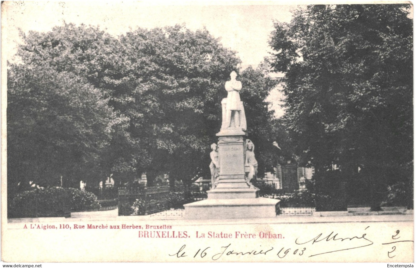 CPA Carte Postale Belgique Belgique Bruxelles Statue Frère Orban 1903  VM78833