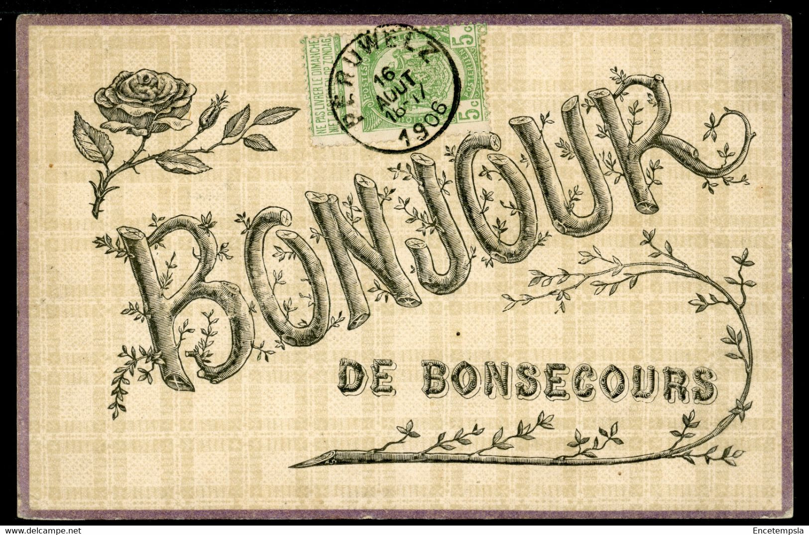 CPA - Carte Postale - Belgique - Bonsecours - Bonjour de Bonsecours - 1906 (CP19028+)