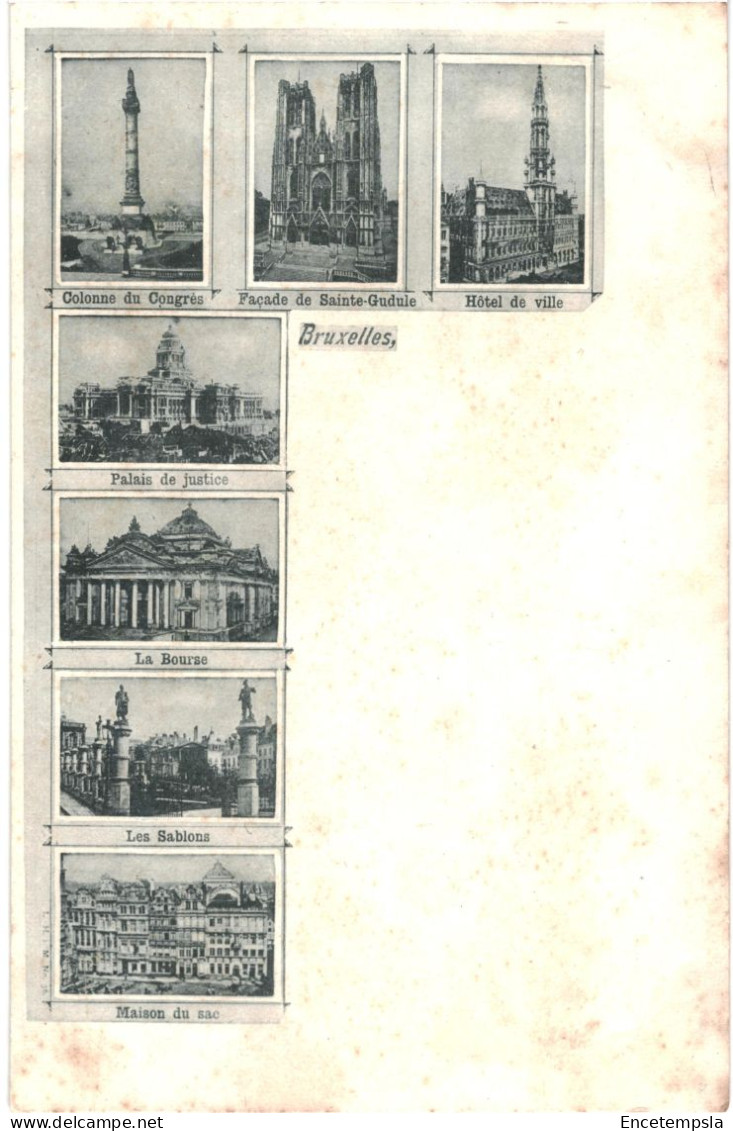 CPA Carte postale  Belgique Bruxelles Multi vues début 1900 VM82527