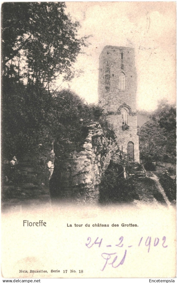 CPA Carte Postale Belgique Floreffe Tour du Château des Grottes 1902 VM86788