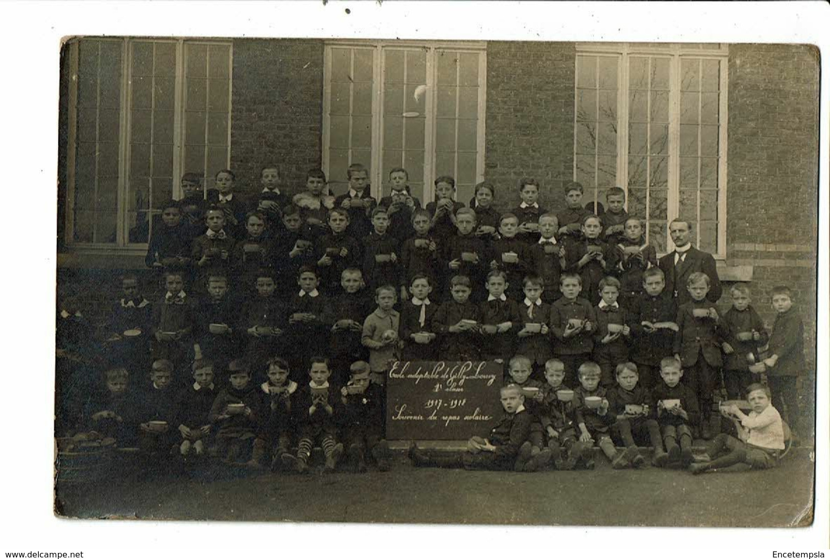 CPA-Carte Postale-Belgique-Gilly  Louvy- Ecole adoptable 2me classe 1917-1918 VM21188dg