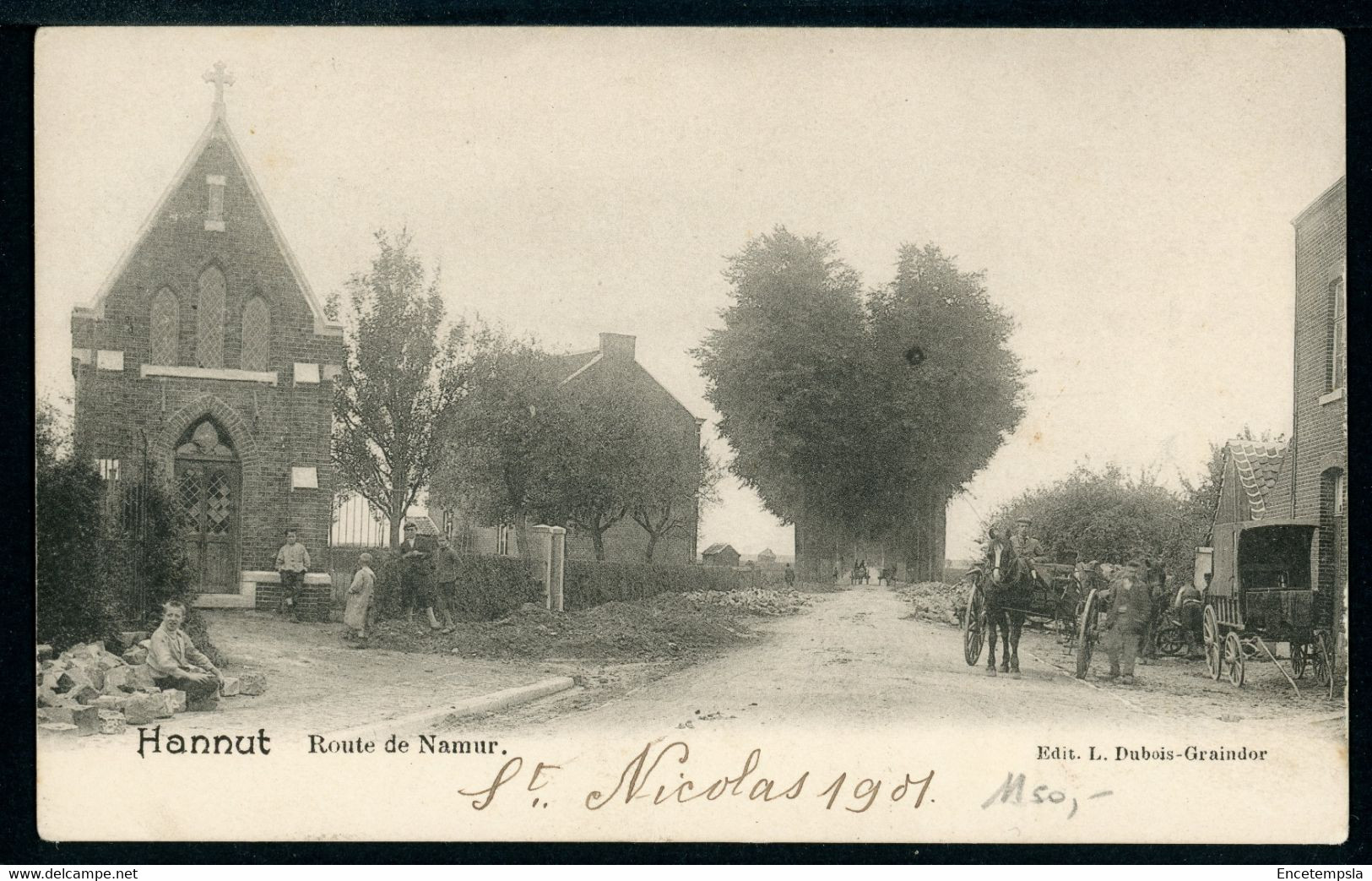 CPA - Carte Postale - Belgique - Hannut - Route de Namur - 1901 (CP20485OK)