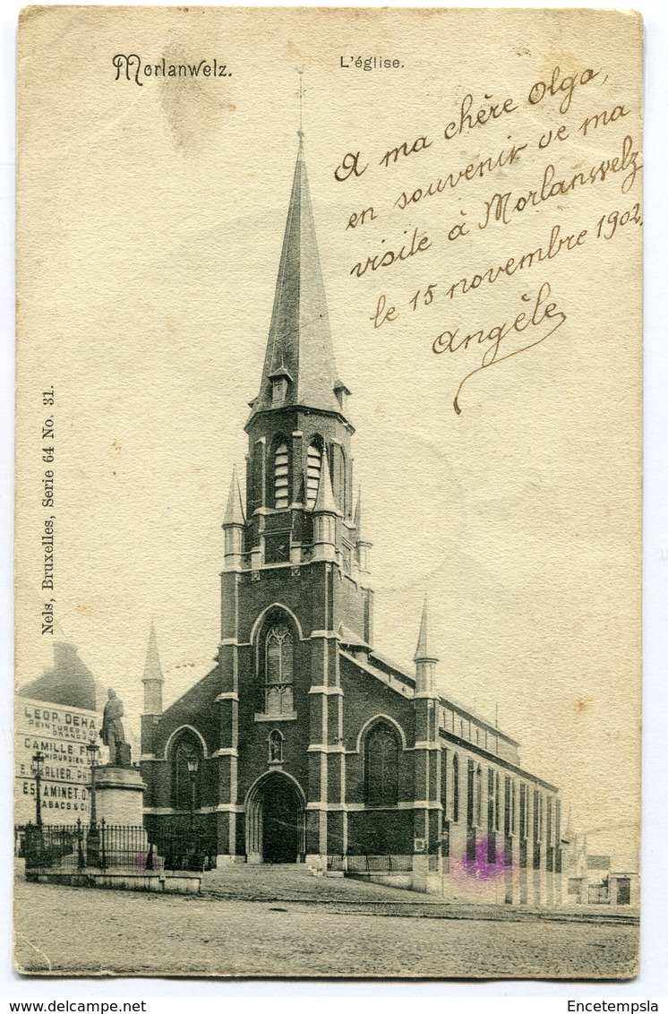 CPA - Carte Postale - Belgique - Morlanwelz - L'Eglise - 1902 (D12384)