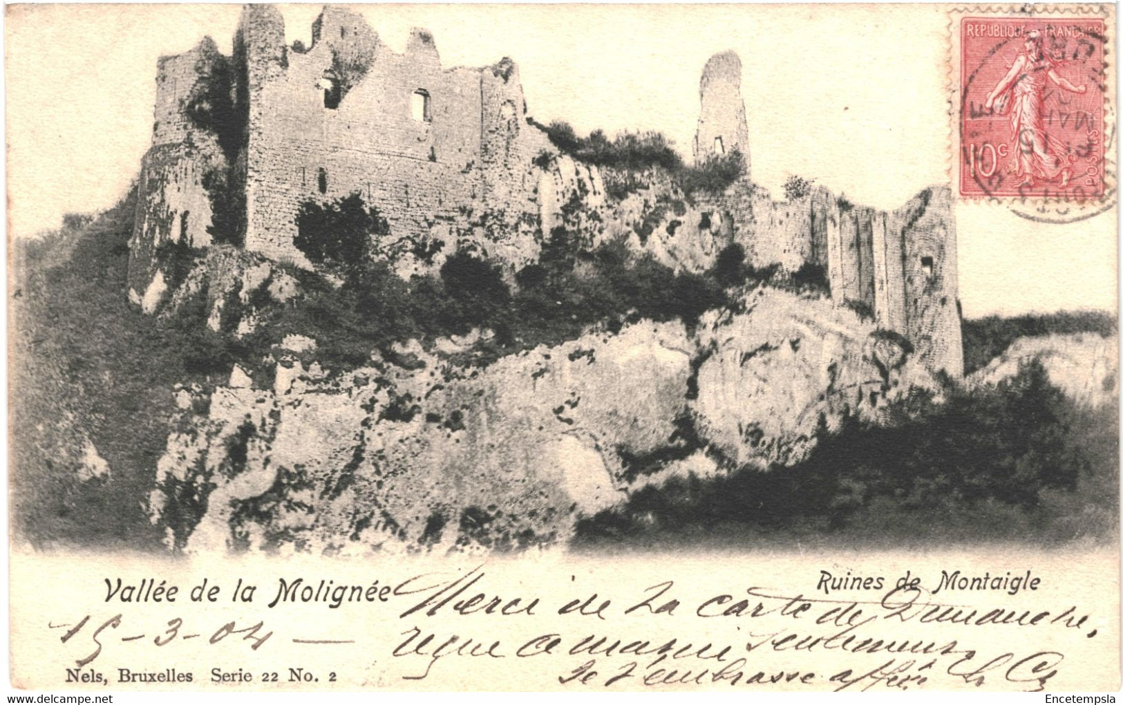 CPA Carte postale Belgique Onhaye Ruines de Montaigle Vallée de la Molignée 1904   VM62699