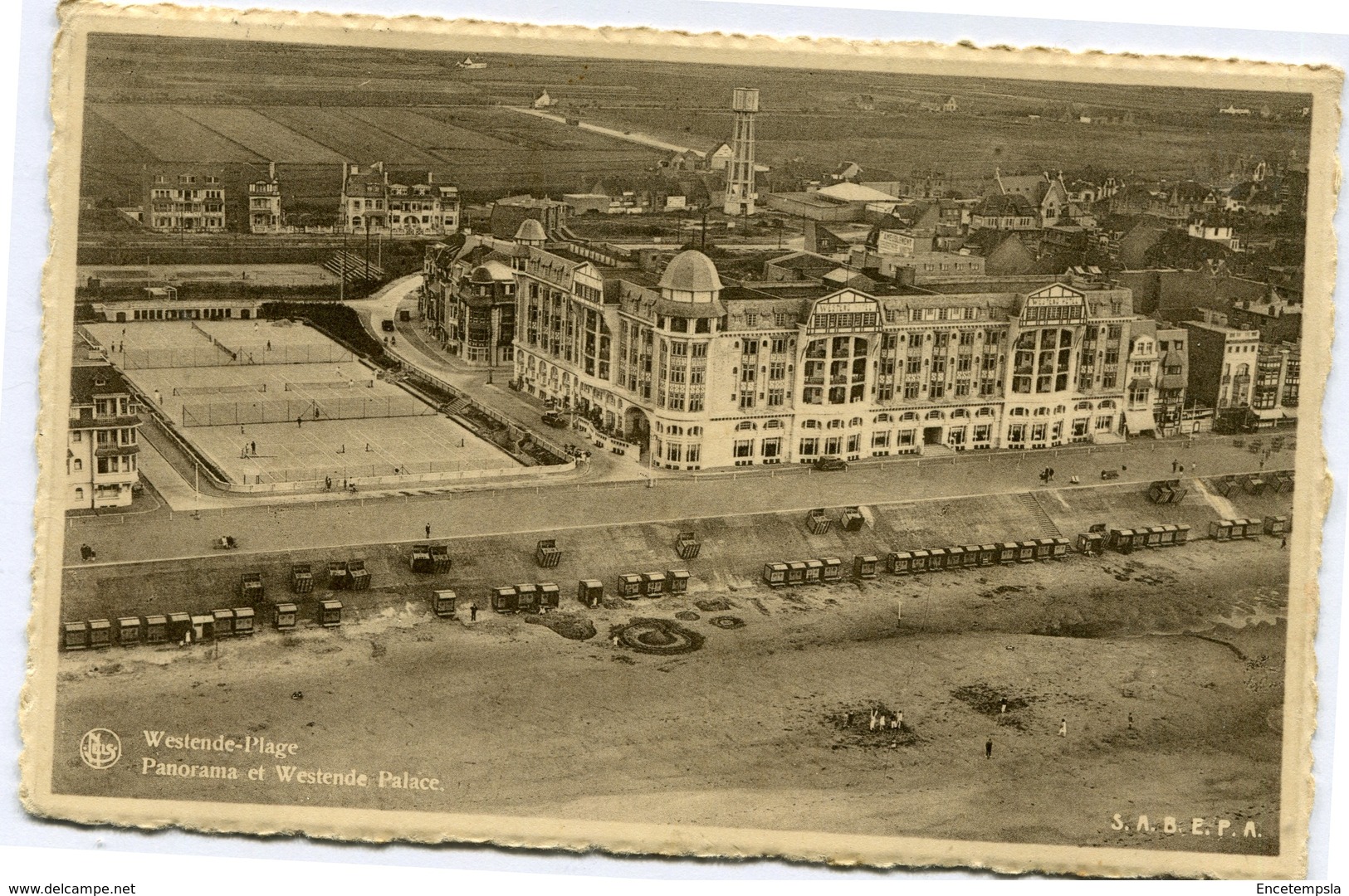 CPA - Carte postale - Belgique - Westende - Panorama et Westende Palace-1948 (CP3465)