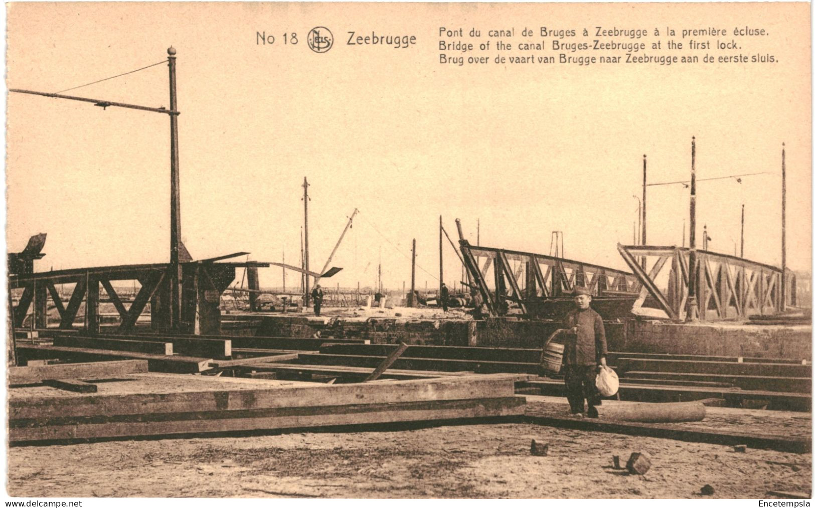 CPA Carte postale Belgique Zeebrugge  Pont Canal de Bruges à Zeebrugge  VM73776