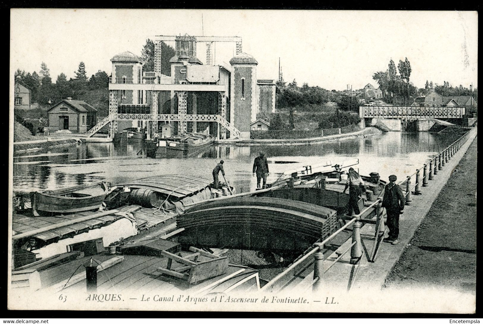 CPA - Carte Postale - France - Arques - Le Canal d'Arques et l'Ascenseur de Fontinette - 1904 (CP19588)