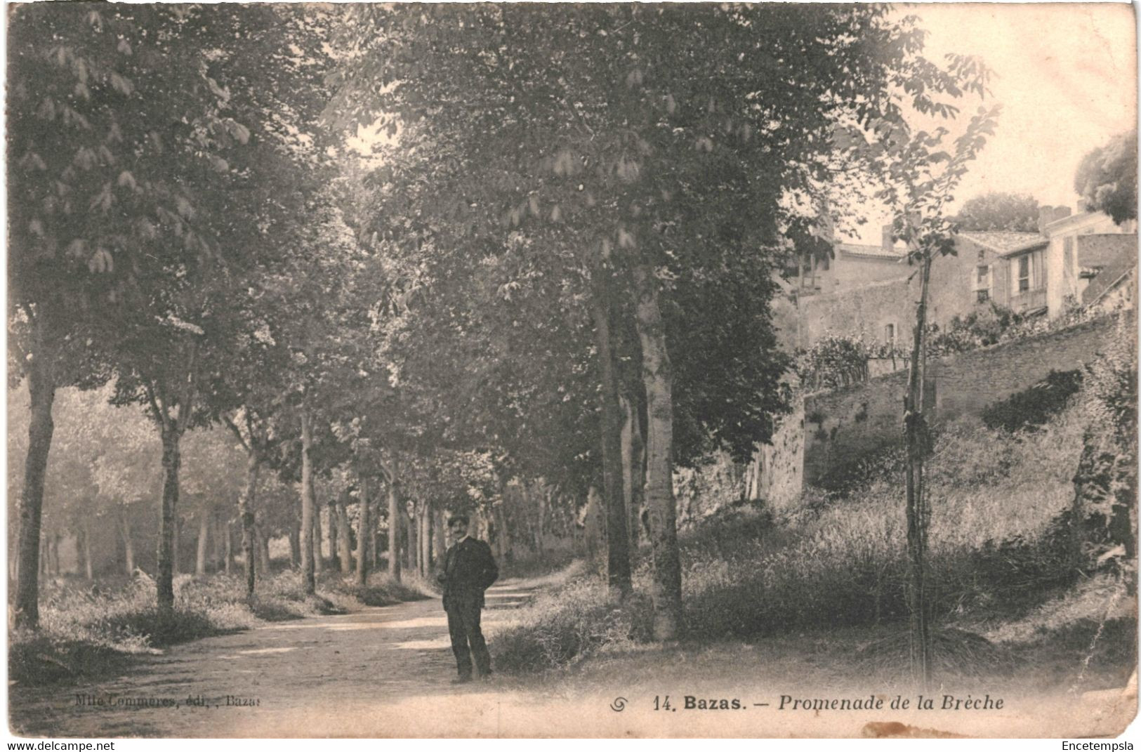 CPA carte postale France Bazas Promenade de la Brèche  VM61964