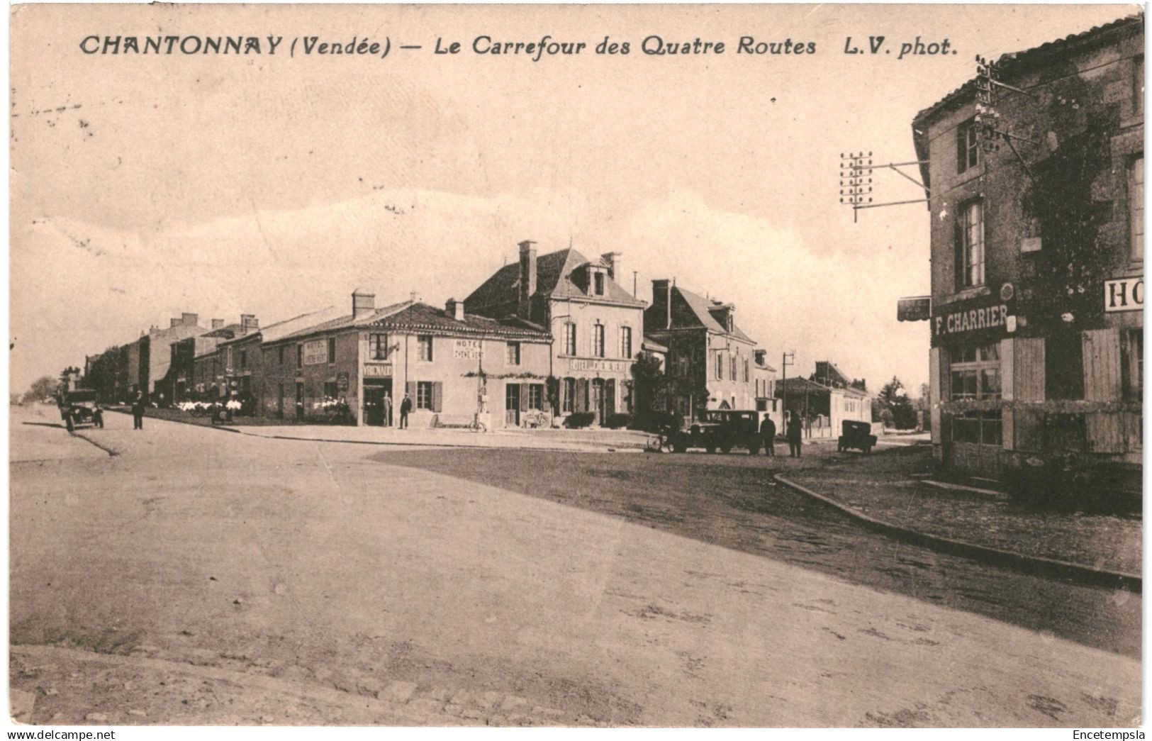 CPA Carte postale France Chantonnay  Carrefour des quatre Routes 1932  VM91062ok