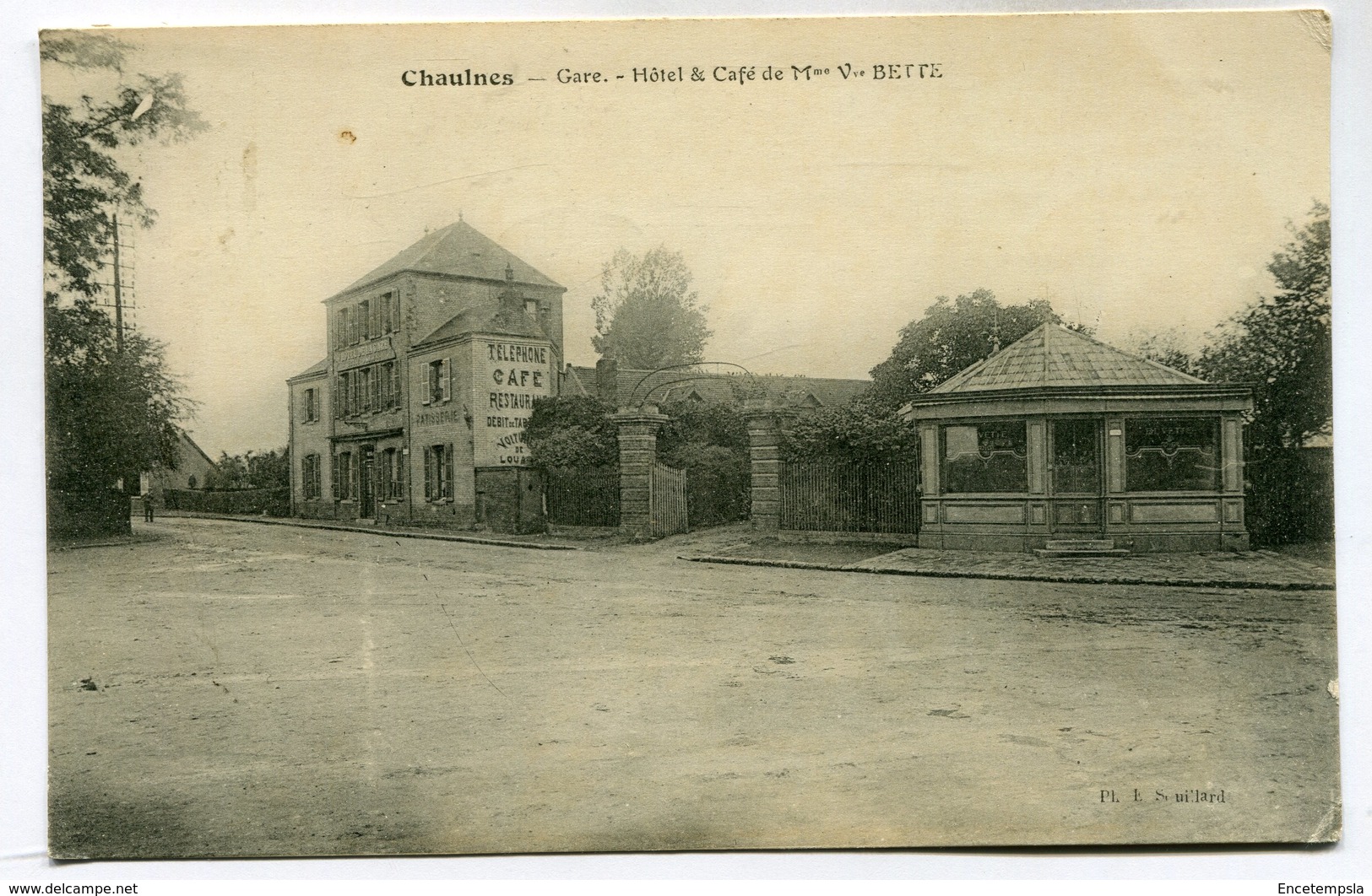 CPA - Carte Postale -  France - Chaulnes - Gare - Hôtel et Café de Mme Vve Bette - 1911 (SV6941)