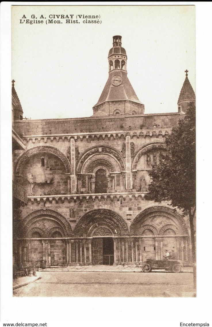 CPA - Carte postale - FRANCE  - Civray- Son Eglise classée  - S1564