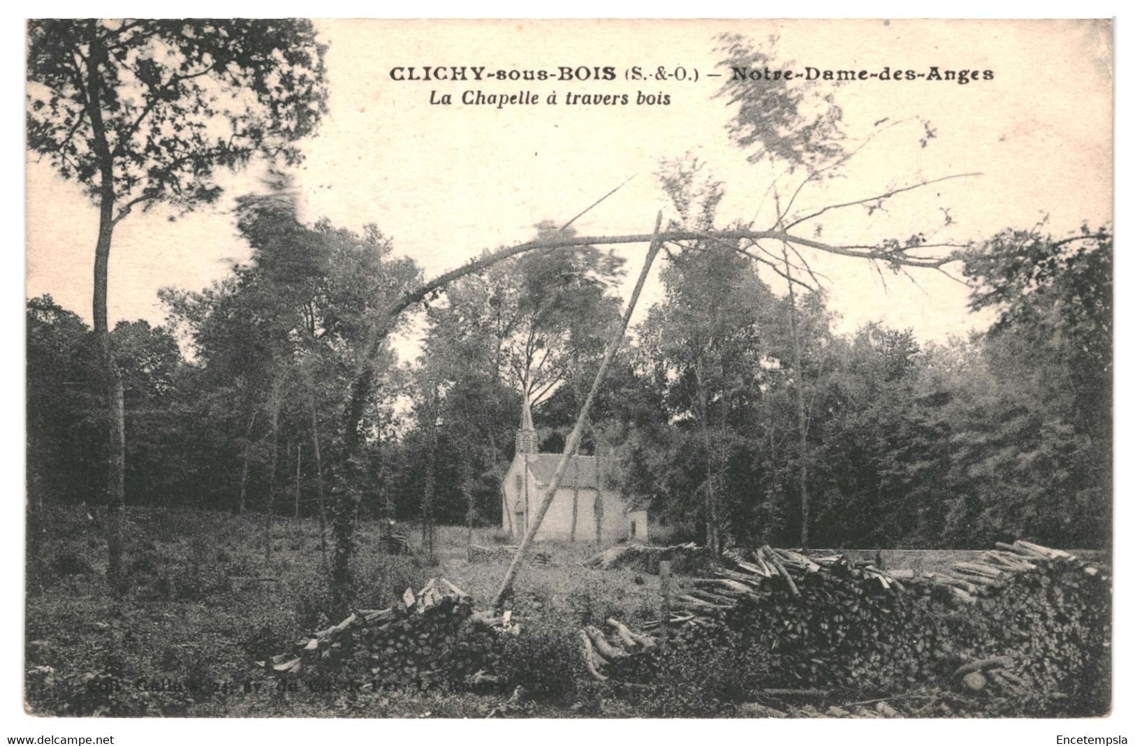 CPA-Carte Postale-France-Clichy sous Bois-Notre Dame des anges -La Chapelle à travers bois 1921 VM35324