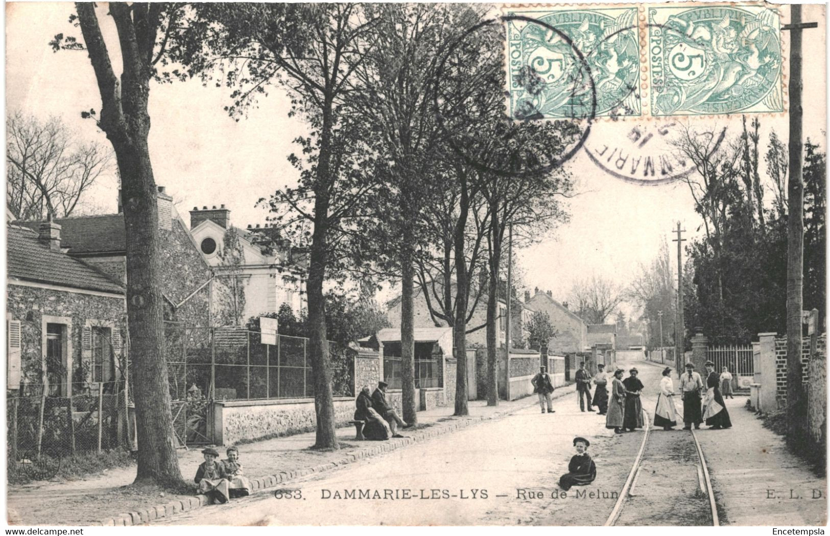 CPA- Carte Postale -France-Dammarie-les-Lys- Rue de Melun 1909 VM42781ok+