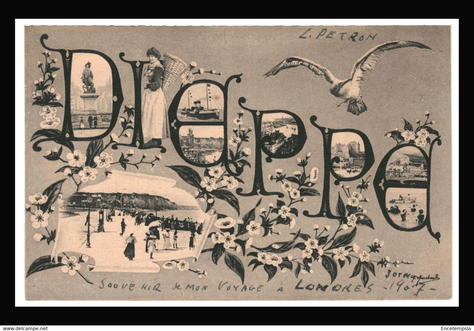 CPA Carte Postale France-Dieppe Souvenir de Dieppe 1907 VM42143+