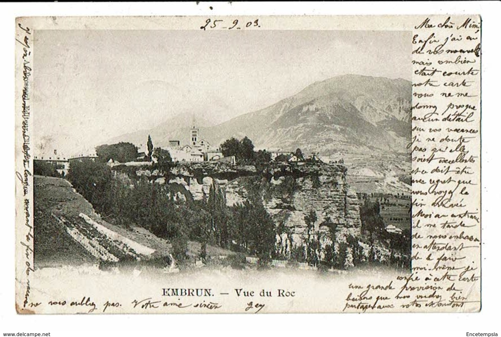 CPA-Carte Postale-FRANCE-Embrun-Vue du Roc -1903-VM14352