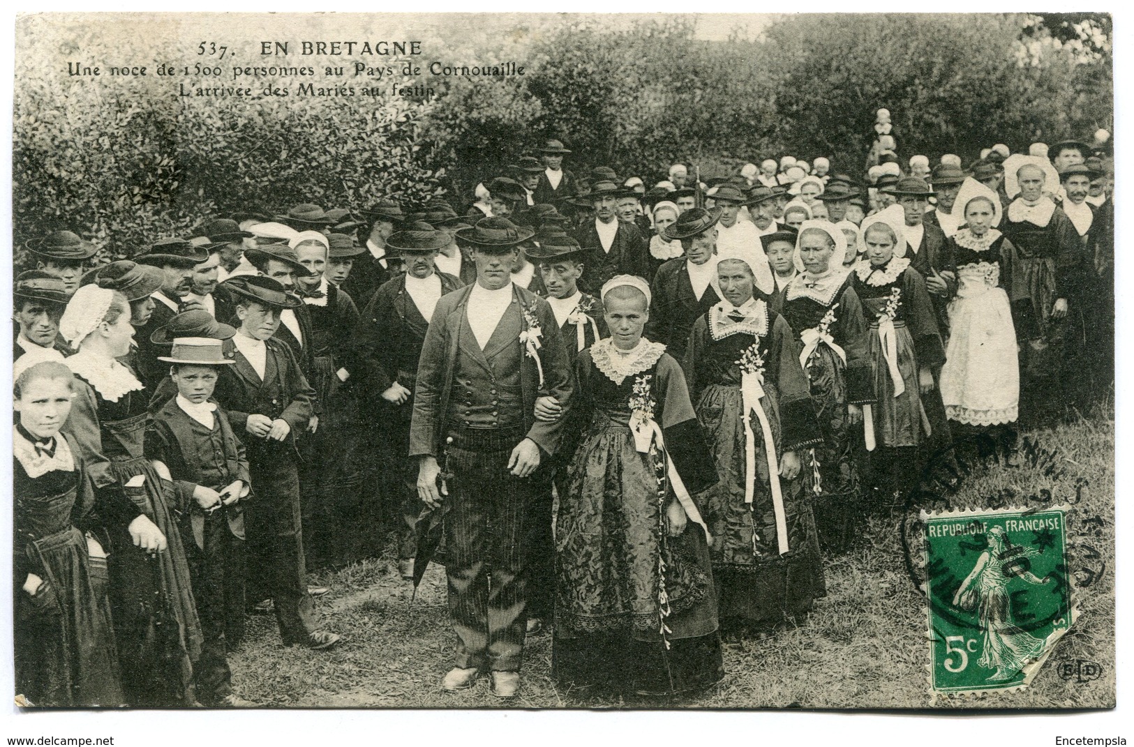 CPA - Carte Postale - France - En Bretagne - Une Noce de 1500 Personnes au Pays de Cornouaille -1912 ( I11527)