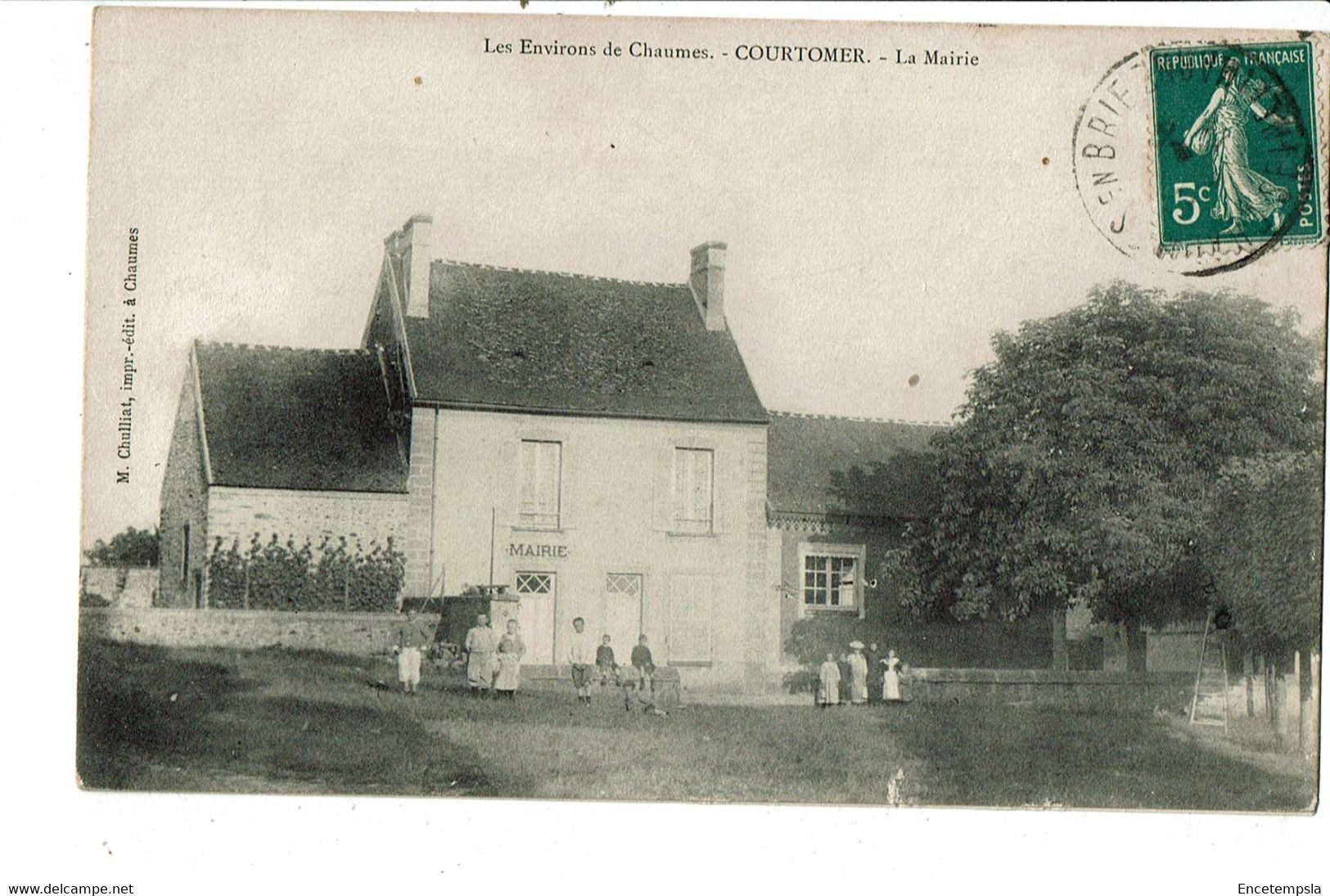 CPA   Carte Postale France-Environs de Chaumes Courtomer La Mairie 1911-VM35115