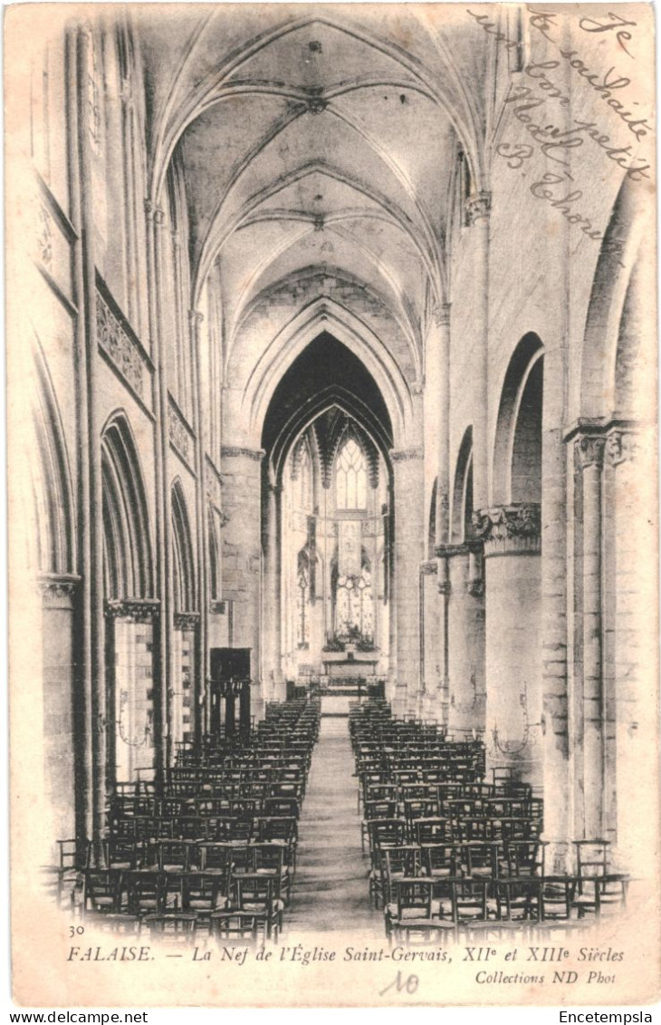 CPA Carte Postale France Falaise  Falaise Nef de l'église Saint Gervais 1904  VM77388