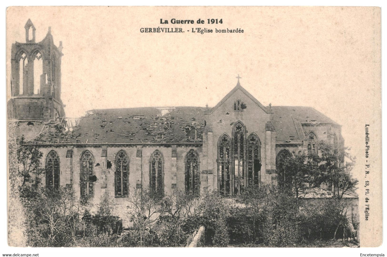 CPA - Carte postale - France-Gerbeviller- Eglise Bombardée VM40199