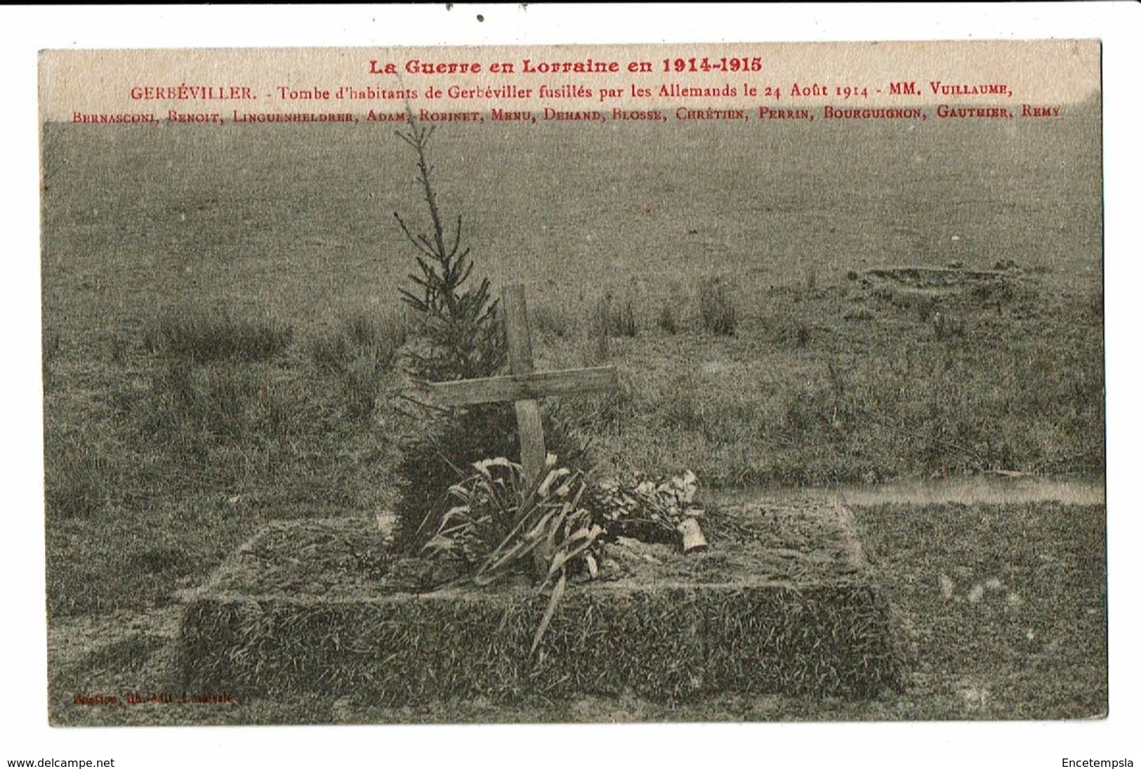 CPA-Carte postale-France-Gerbeviller - Tombe d'habitants de Gerbeviller fusillés par les allemands 1918-  VMO16797