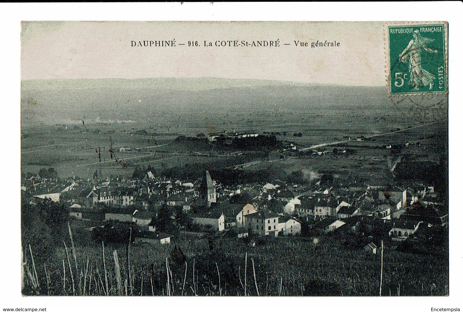 CPA - Carte Postale -FRANCE -La Côte-Saint-André- Vue générale - 1919- VM1584-1