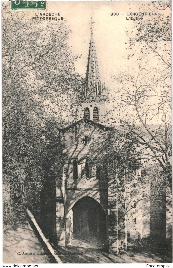 CPA-Carte Postale France Largentière  L'église VM56199