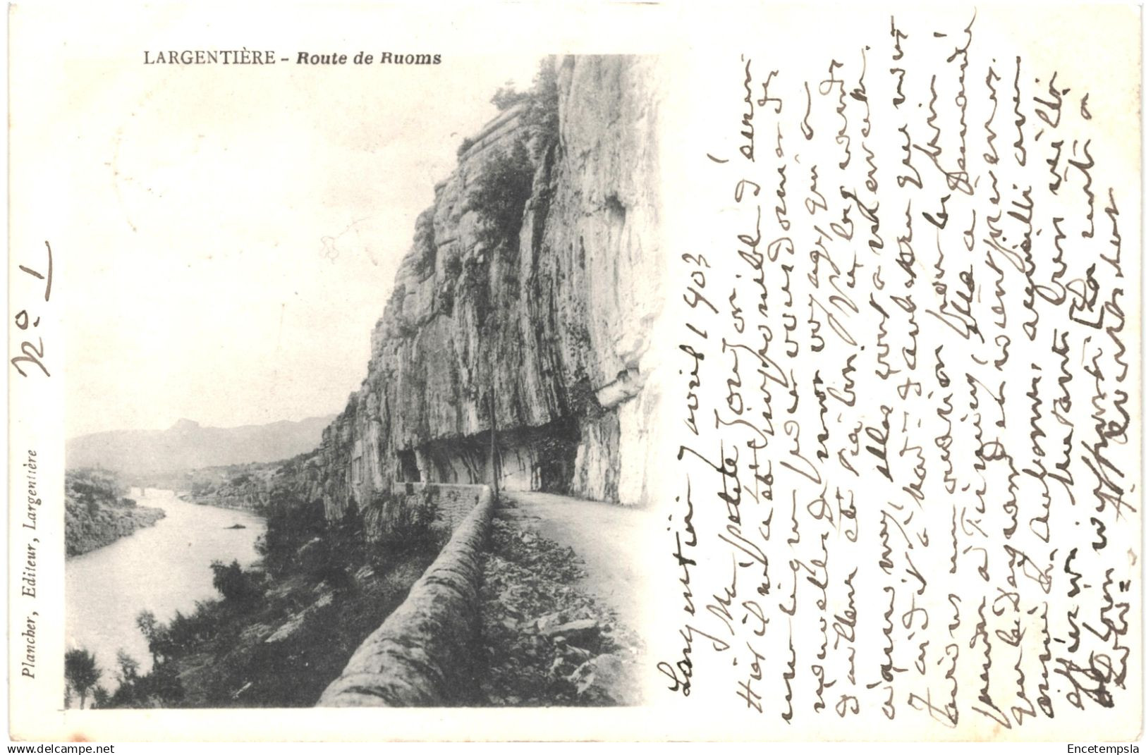 CPA Carte Postale France  Largentiere  Route de Ruoms 1903 VM87537