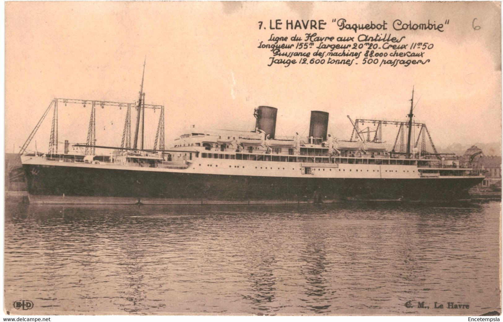 CPA  Carte Postale   France  Le Havre Paquebot Colombie   VM57343