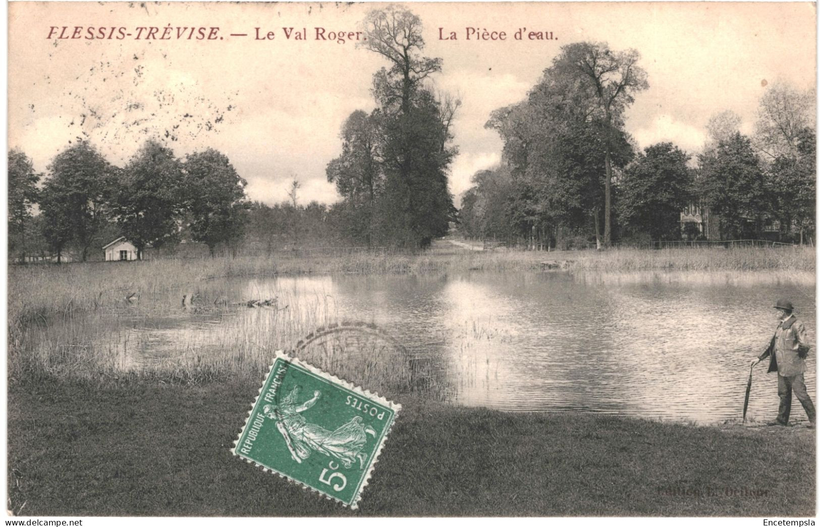 CPA Carte postale France Le Plessis-Trévise Val Roger Pièce d'eau 1910 VM82294