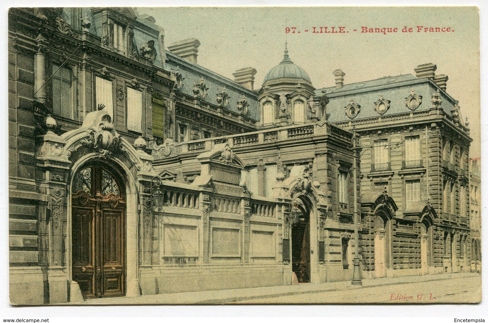 CPA - Carte Postale - France - Lille - Banque de France - 1908 (B9458)