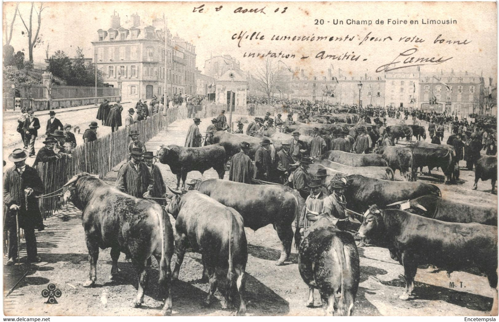 CPA Carte Postale France- Limousin Un Champ de foire 1903 VM45247ok