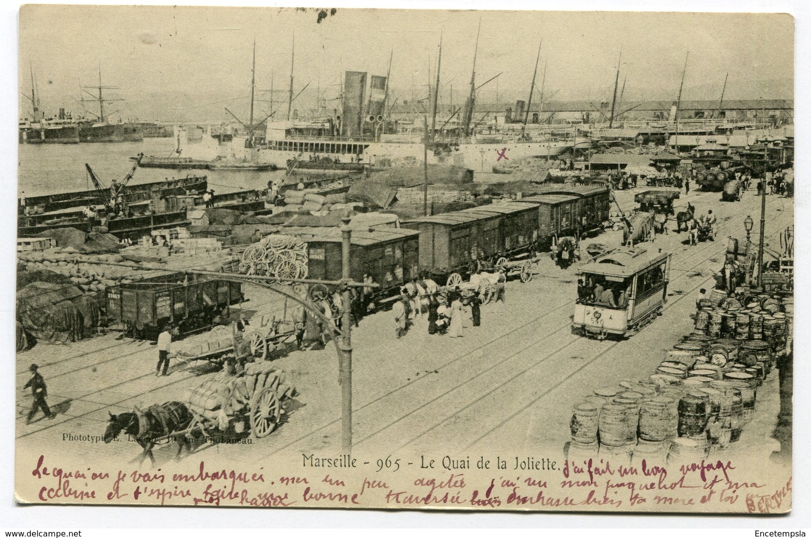 CPA - Carte Postale - France - Marseille - Le Quai de la Joliette - 1903 (C8532)