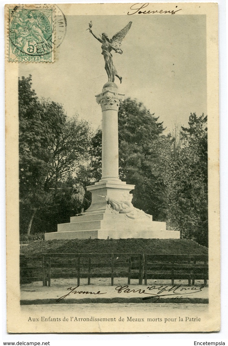 CPA - Carte Postale - France - Meaux - Aux Enfants de l'Arrondissement de Meaux morts pour la patrie - 1903 ( CP4687 )