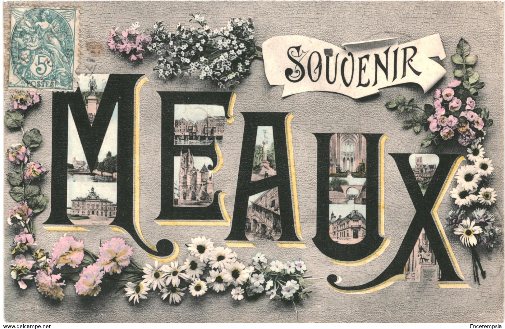 CPA Carte Postale France- Meaux Souvenir de Meaux VM45435+