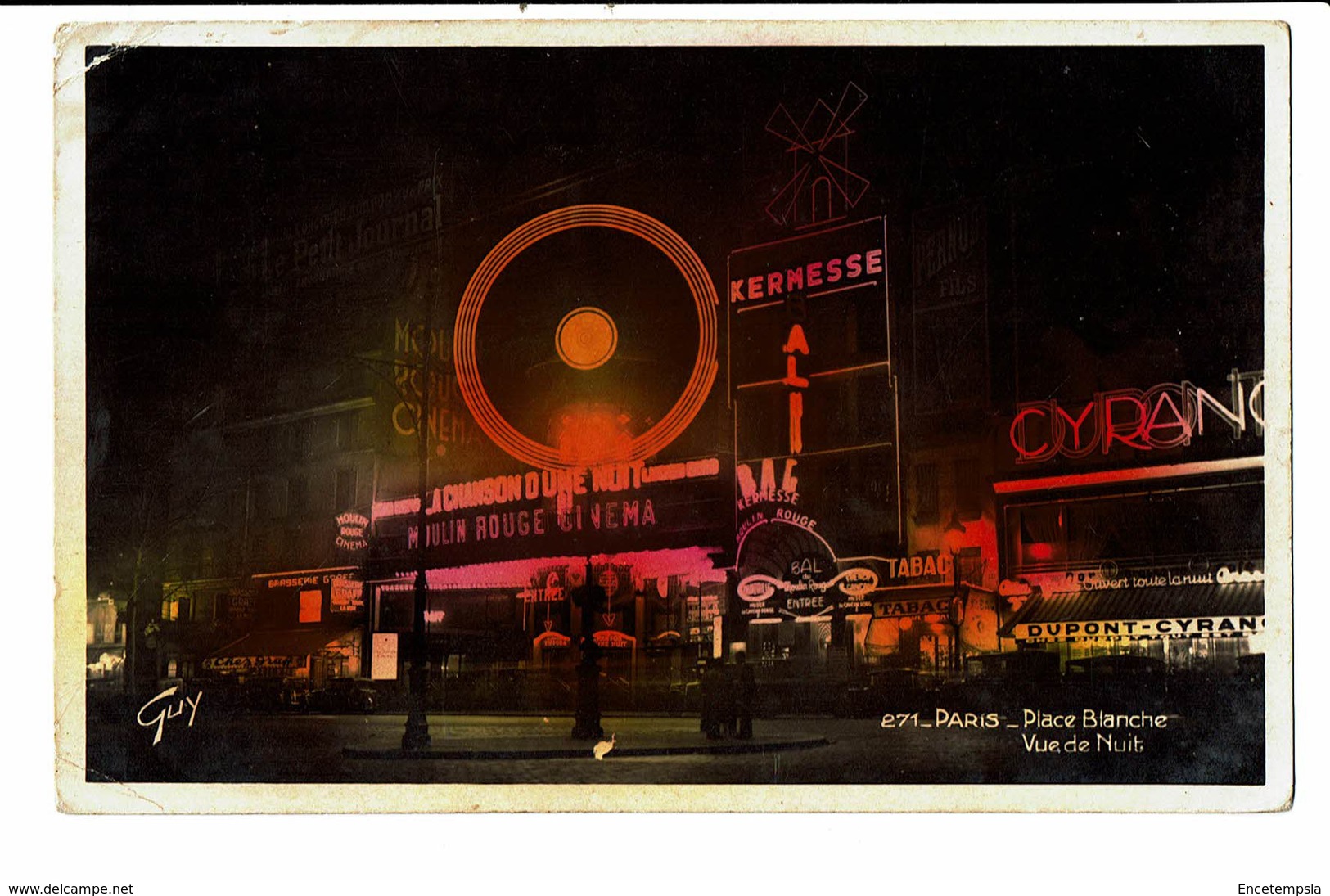 CPA - Carte Postale -FRANCE -Paris- Place Blanche la nuit- VM3788