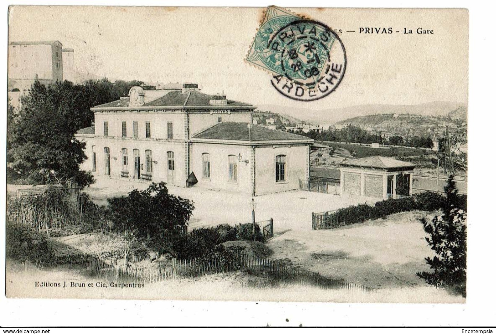 CPA- Carte Postale-France-Privas - La Gare -1908-VM18902