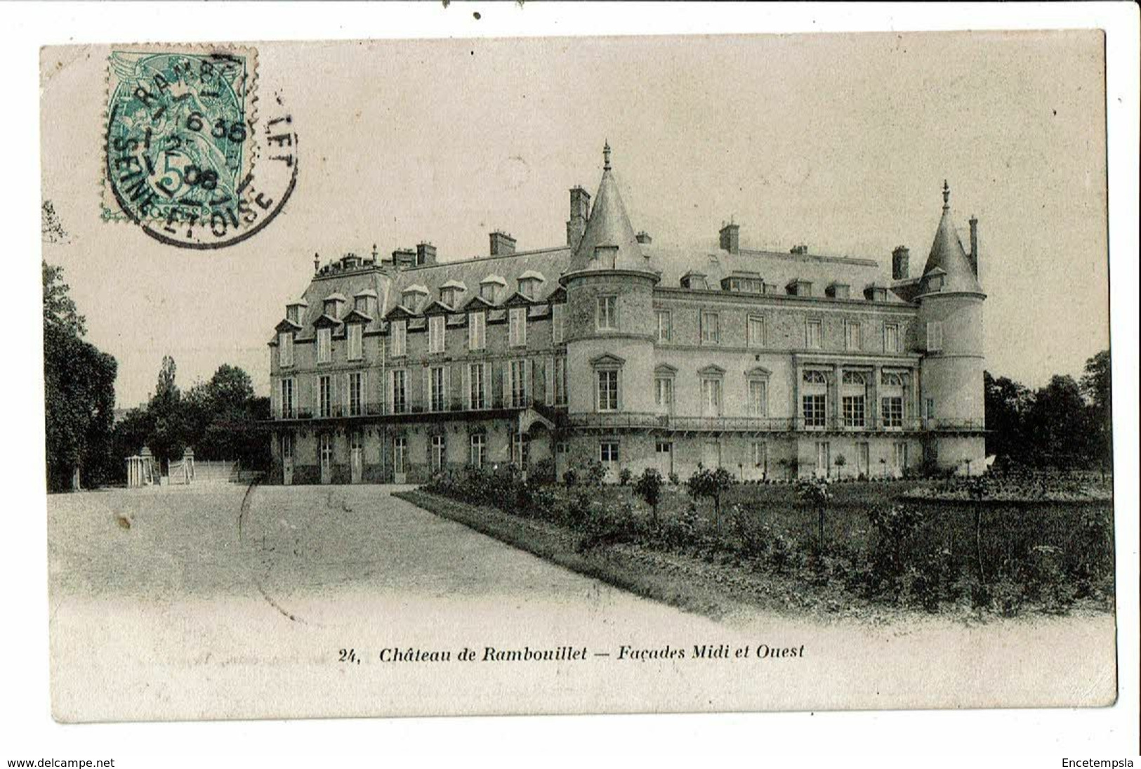 CPA-Carte Postale France-Rambouillet- Façade du Château 1906-VM20443