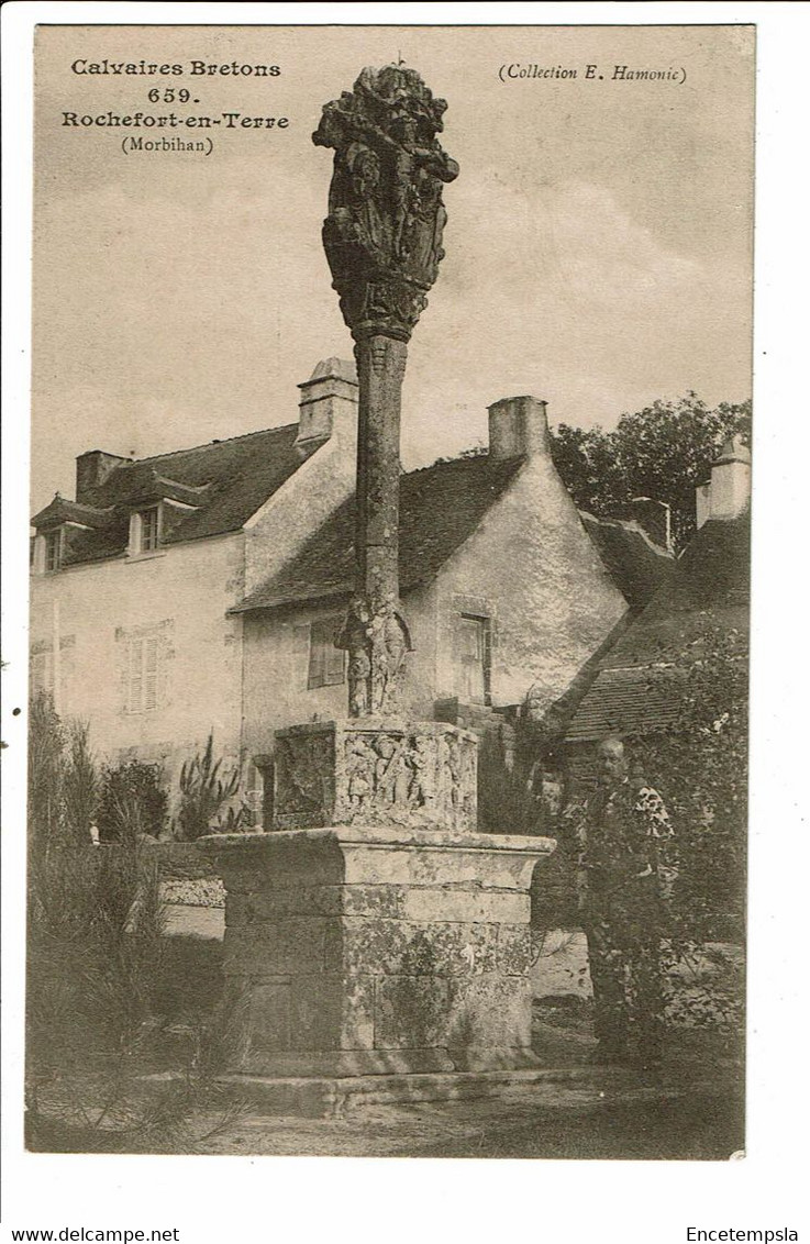 CPA Carte Postale-France-Rochefort en Terre- Calvaire Breton  début 1900-VM27974m