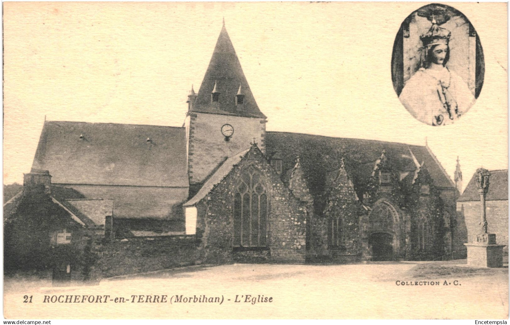 CPA Carte postale France  Rochefort-en-Terre L'église 1929  VM90217