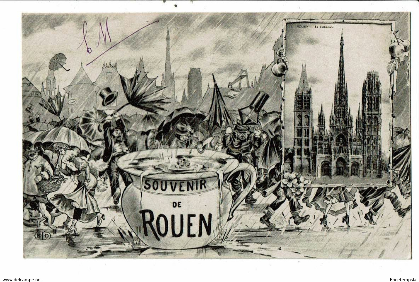 CPA-Carte Postale- France-Rouen- Souvenir de Rouen -1917  VM21883