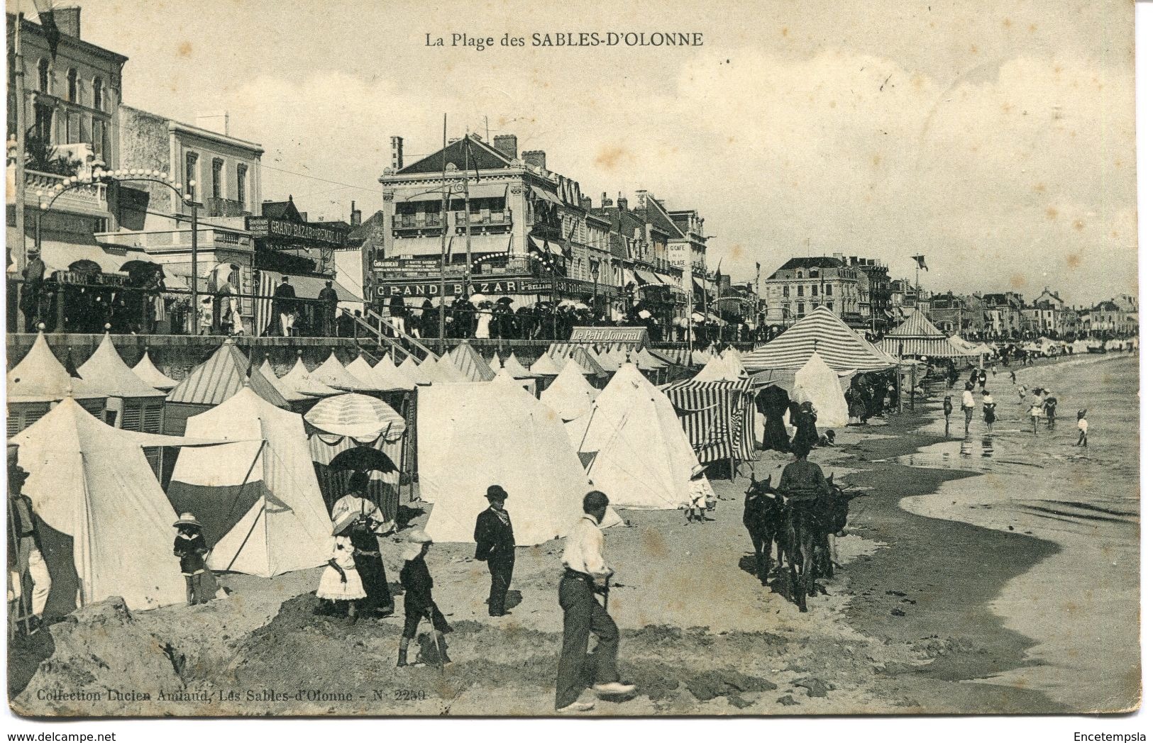 CPA - Carte postale - France - Sables d'Olonne - La Plage des Sables d'olonne - 1907 (CP1601)