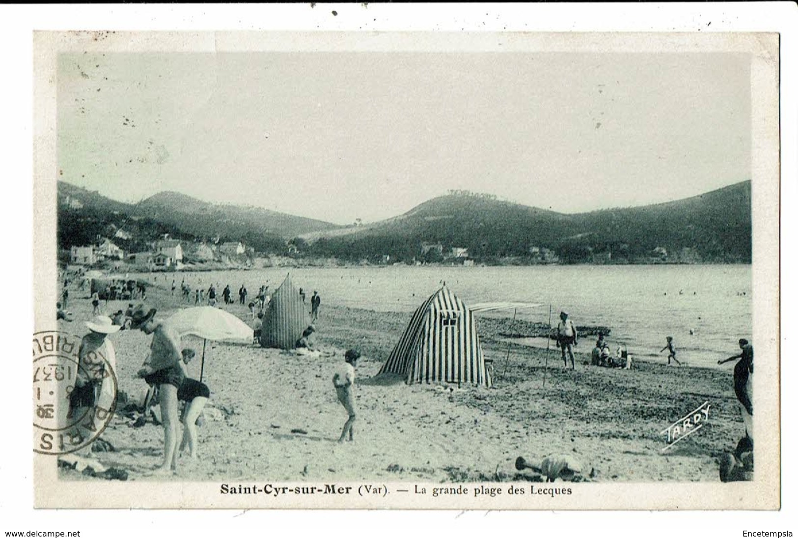 CPA-Carte Postale-France- Saint-Cyr-sur-Mer- La Grande plage des Lecques -1937-VM9890