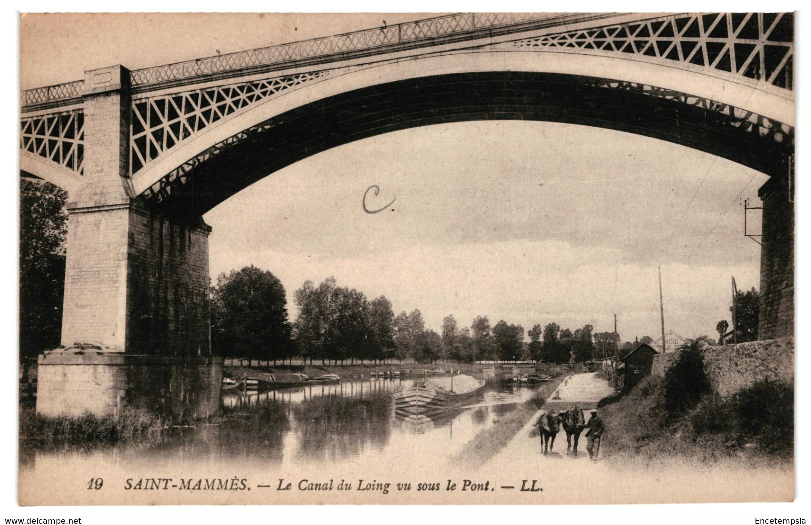 CPA-Carte Postale France-Saint-Mammès- Le Canal du Loing vu sous le Pont  -VM33680at