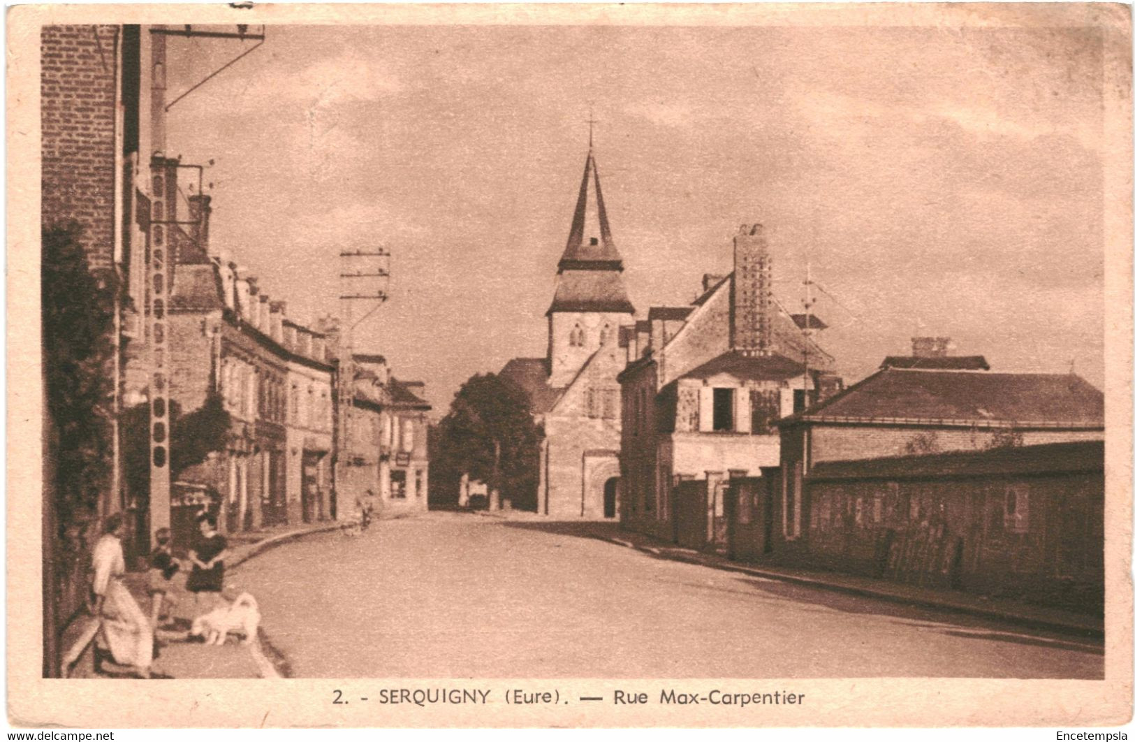 CPA carte postale France  Serquigny  Rue Max Carpentier   VM61103