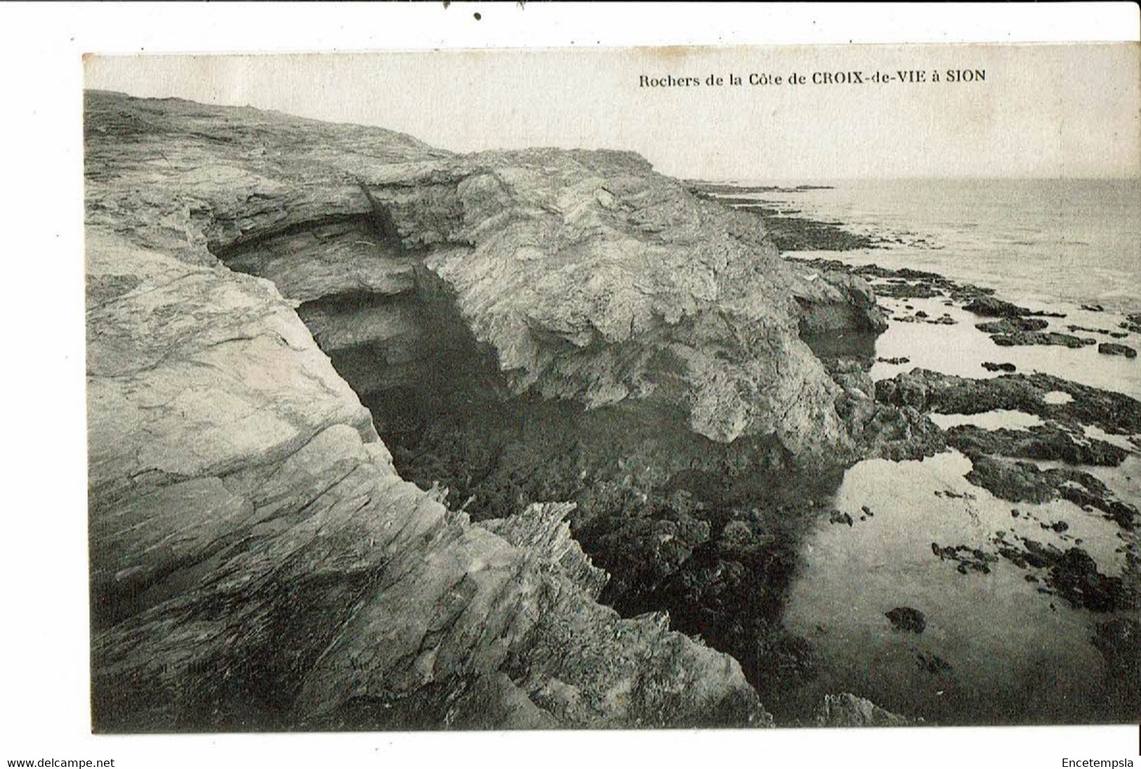 CPA Carte Postale-France-Sion-Saint-Hilaire-de-Riez-Rochers de la Croix de Vie  -*1911 VM26000p