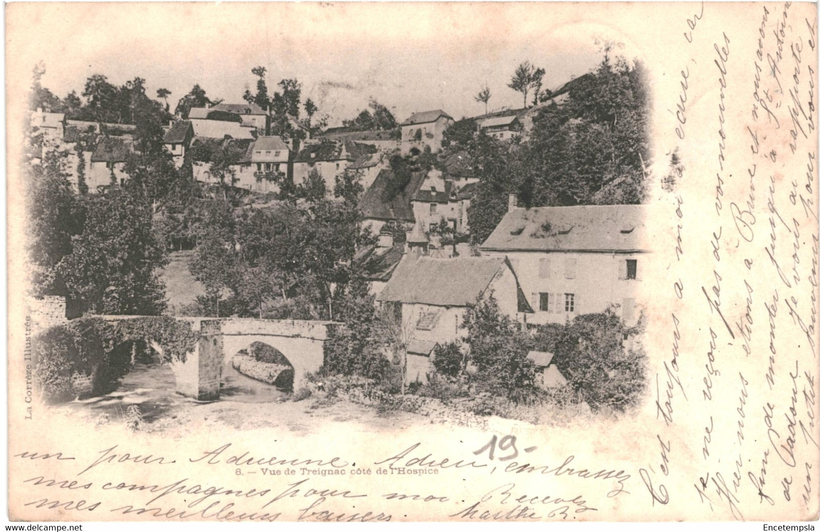 CPA Carte Postale   France Treignac  Vue de Treignac côté de l'hospice 1902 VM56739ok